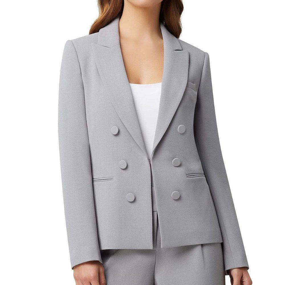 Tahari ASL Faux-Double-Breasted Crepe Blazer size 10 - NEW